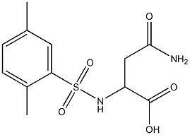 3-carbamoyl-2-[(2,5-dimethylbenzene)sulfonamido]propanoic acid Structure