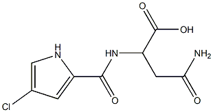 3-carbamoyl-2-[(4-chloro-1H-pyrrol-2-yl)formamido]propanoic acid Structure