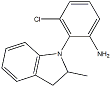 3-chloro-2-(2-methyl-2,3-dihydro-1H-indol-1-yl)aniline Structure