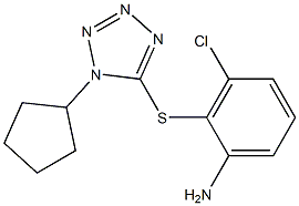 3-chloro-2-[(1-cyclopentyl-1H-1,2,3,4-tetrazol-5-yl)sulfanyl]aniline Structure