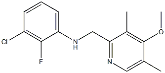 3-chloro-2-fluoro-N-[(4-methoxy-3,5-dimethylpyridin-2-yl)methyl]aniline 구조식 이미지