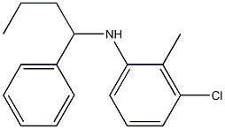 3-chloro-2-methyl-N-(1-phenylbutyl)aniline 구조식 이미지