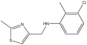 3-chloro-2-methyl-N-[(2-methyl-1,3-thiazol-4-yl)methyl]aniline 구조식 이미지