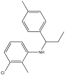 3-chloro-2-methyl-N-[1-(4-methylphenyl)propyl]aniline Structure