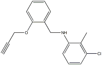 3-chloro-2-methyl-N-{[2-(prop-2-yn-1-yloxy)phenyl]methyl}aniline Structure