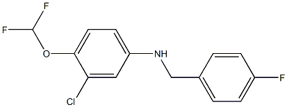 3-chloro-4-(difluoromethoxy)-N-[(4-fluorophenyl)methyl]aniline 구조식 이미지