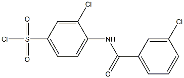 3-chloro-4-[(3-chlorobenzene)amido]benzene-1-sulfonyl chloride Structure