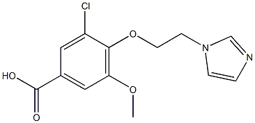 3-chloro-4-[2-(1H-imidazol-1-yl)ethoxy]-5-methoxybenzoic acid Structure