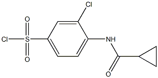 3-chloro-4-cyclopropaneamidobenzene-1-sulfonyl chloride Structure