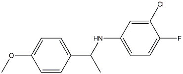 3-chloro-4-fluoro-N-[1-(4-methoxyphenyl)ethyl]aniline Structure