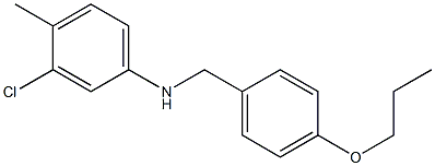 3-chloro-4-methyl-N-[(4-propoxyphenyl)methyl]aniline 구조식 이미지