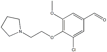 3-chloro-5-methoxy-4-[2-(pyrrolidin-1-yl)ethoxy]benzaldehyde Structure