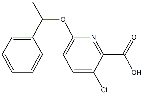 3-chloro-6-(1-phenylethoxy)pyridine-2-carboxylic acid Structure