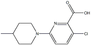 3-chloro-6-(4-methylpiperidin-1-yl)pyridine-2-carboxylic acid Structure