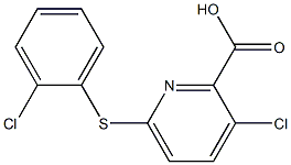 3-chloro-6-[(2-chlorophenyl)sulfanyl]pyridine-2-carboxylic acid Structure