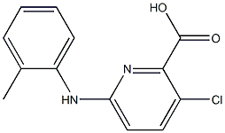 3-chloro-6-[(2-methylphenyl)amino]pyridine-2-carboxylic acid Structure