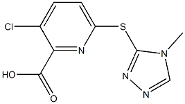 3-chloro-6-[(4-methyl-4H-1,2,4-triazol-3-yl)sulfanyl]pyridine-2-carboxylic acid 구조식 이미지