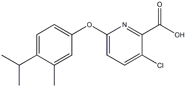 3-chloro-6-[3-methyl-4-(propan-2-yl)phenoxy]pyridine-2-carboxylic acid 구조식 이미지