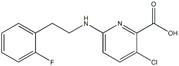 3-chloro-6-{[2-(2-fluorophenyl)ethyl]amino}pyridine-2-carboxylic acid Structure