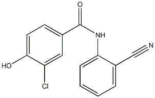 3-chloro-N-(2-cyanophenyl)-4-hydroxybenzamide 구조식 이미지