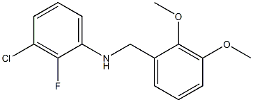 3-chloro-N-[(2,3-dimethoxyphenyl)methyl]-2-fluoroaniline 구조식 이미지