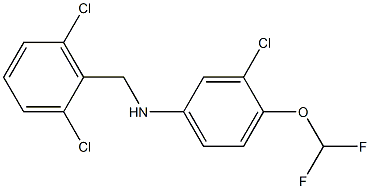 3-chloro-N-[(2,6-dichlorophenyl)methyl]-4-(difluoromethoxy)aniline 구조식 이미지
