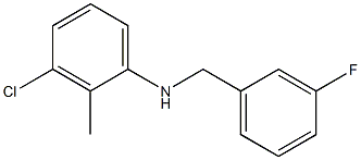 3-chloro-N-[(3-fluorophenyl)methyl]-2-methylaniline Structure