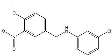 3-chloro-N-[(4-methoxy-3-nitrophenyl)methyl]aniline Structure
