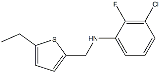 3-chloro-N-[(5-ethylthiophen-2-yl)methyl]-2-fluoroaniline Structure