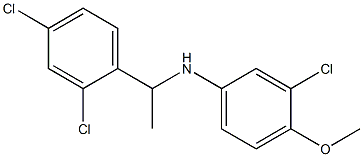 3-chloro-N-[1-(2,4-dichlorophenyl)ethyl]-4-methoxyaniline 구조식 이미지