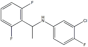 3-chloro-N-[1-(2,6-difluorophenyl)ethyl]-4-fluoroaniline Structure