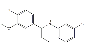 3-chloro-N-[1-(3,4-dimethoxyphenyl)propyl]aniline Structure
