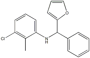 3-chloro-N-[furan-2-yl(phenyl)methyl]-2-methylaniline Structure