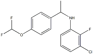 3-chloro-N-{1-[4-(difluoromethoxy)phenyl]ethyl}-2-fluoroaniline 구조식 이미지