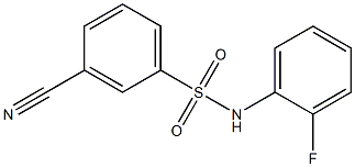 3-cyano-N-(2-fluorophenyl)benzenesulfonamide Structure