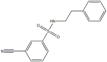 3-cyano-N-(2-phenylethyl)benzenesulfonamide Structure