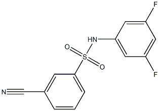 3-cyano-N-(3,5-difluorophenyl)benzenesulfonamide Structure