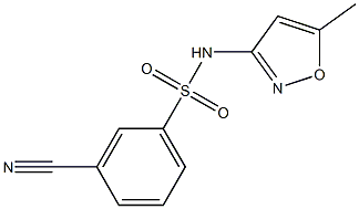 3-cyano-N-(5-methylisoxazol-3-yl)benzenesulfonamide 구조식 이미지