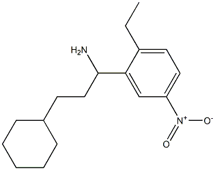 3-cyclohexyl-1-(2-ethyl-5-nitrophenyl)propan-1-amine 구조식 이미지