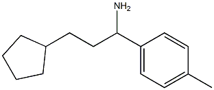 3-cyclopentyl-1-(4-methylphenyl)propan-1-amine 구조식 이미지