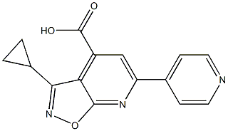 3-cyclopropyl-6-pyridin-4-ylisoxazolo[5,4-b]pyridine-4-carboxylic acid Structure