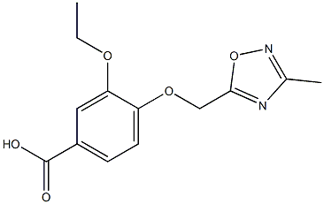 3-ethoxy-4-[(3-methyl-1,2,4-oxadiazol-5-yl)methoxy]benzoic acid Structure