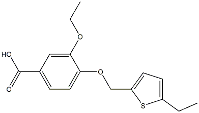 3-ethoxy-4-[(5-ethylthiophen-2-yl)methoxy]benzoic acid 구조식 이미지