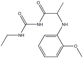 3-ethyl-1-{2-[(2-methoxyphenyl)amino]propanoyl}urea Structure