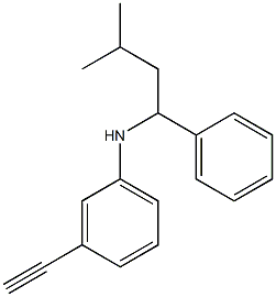 3-ethynyl-N-(3-methyl-1-phenylbutyl)aniline 구조식 이미지