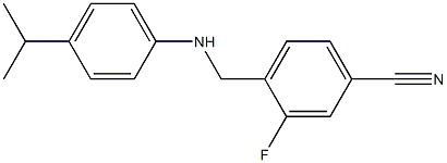 3-fluoro-4-({[4-(propan-2-yl)phenyl]amino}methyl)benzonitrile 구조식 이미지