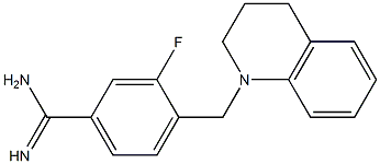 3-fluoro-4-(1,2,3,4-tetrahydroquinolin-1-ylmethyl)benzene-1-carboximidamide 구조식 이미지