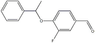 3-fluoro-4-(1-phenylethoxy)benzaldehyde Structure