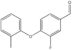 3-fluoro-4-(2-methylphenoxy)benzaldehyde Structure