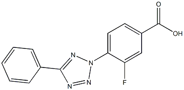 3-fluoro-4-(5-phenyl-2H-1,2,3,4-tetrazol-2-yl)benzoic acid Structure